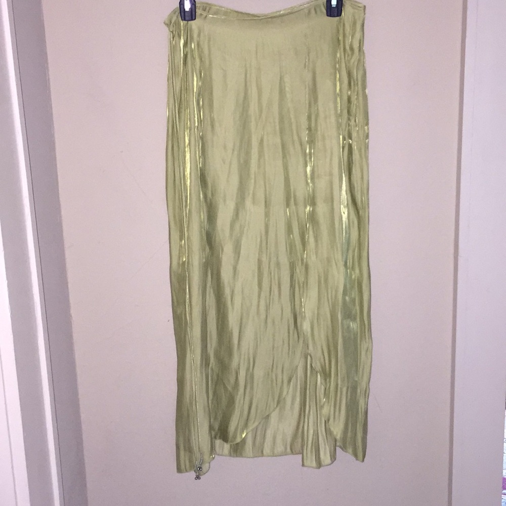 Long green skirt